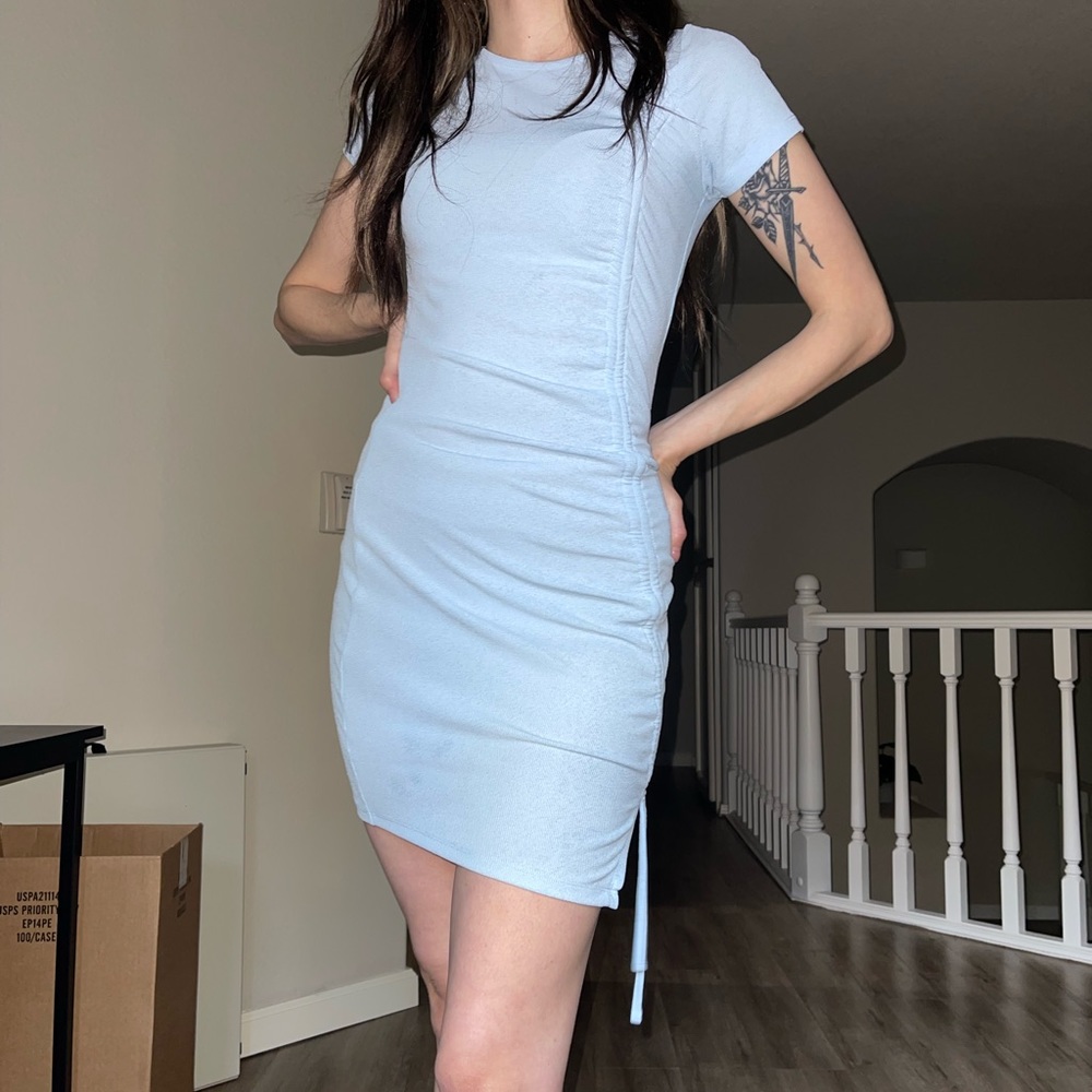 Baby blue sexy dress